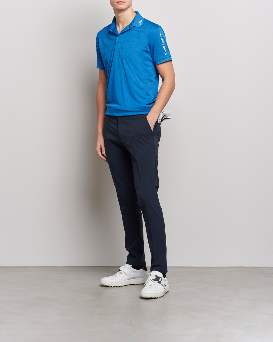 Herre | Pikéer | J.Lindeberg | Tour Tech Regular Fit Polo Lapis Blue Melange