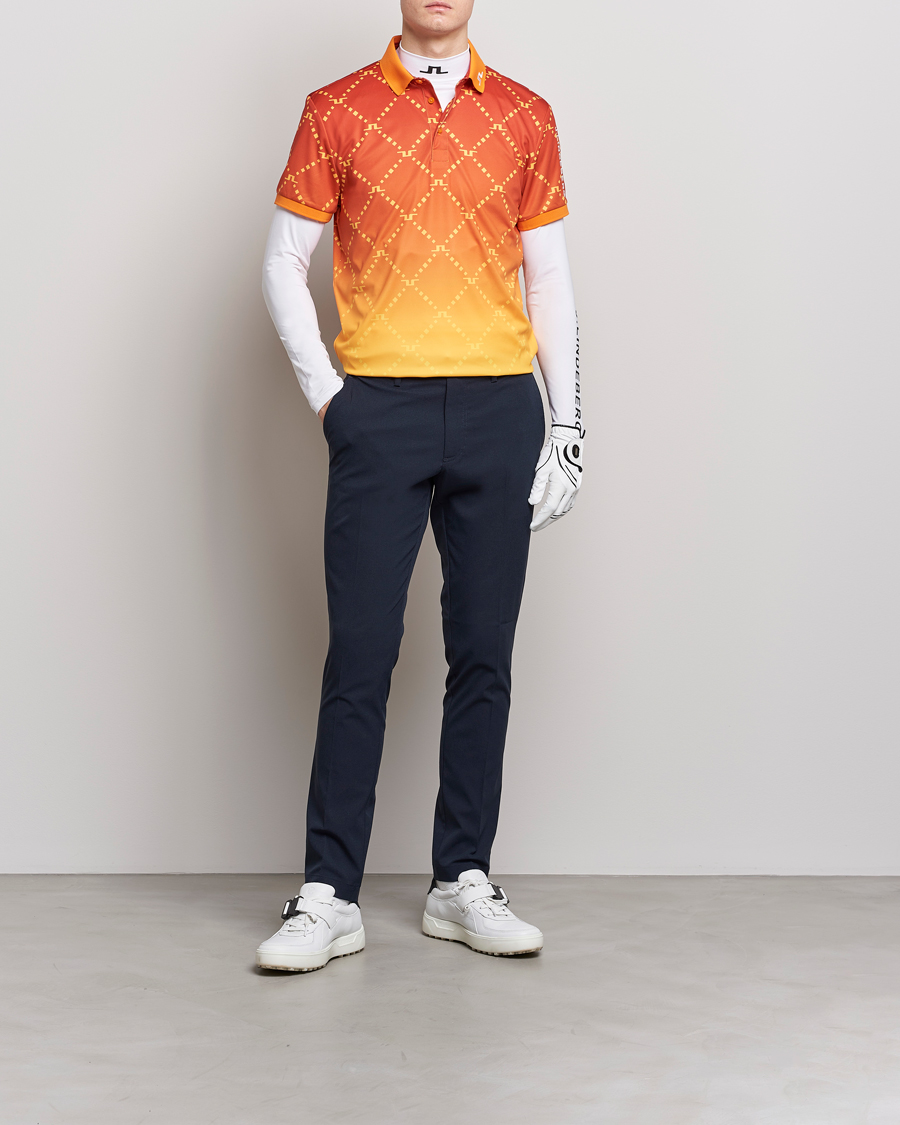 Herre | Pikéer | J.Lindeberg | Tour Tech Regular Fit Printed Polo Sunset Fade