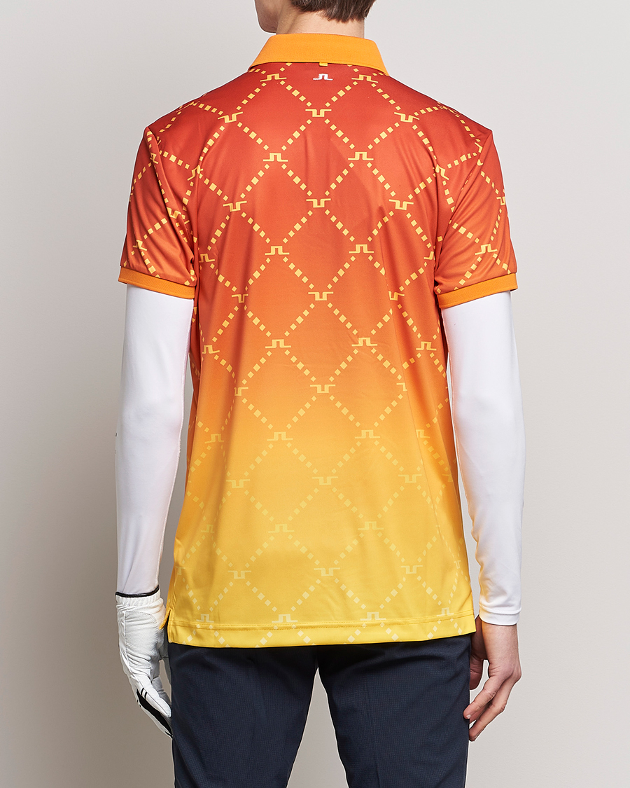 Herre | Pikéer | J.Lindeberg | Tour Tech Regular Fit Printed Polo Sunset Fade