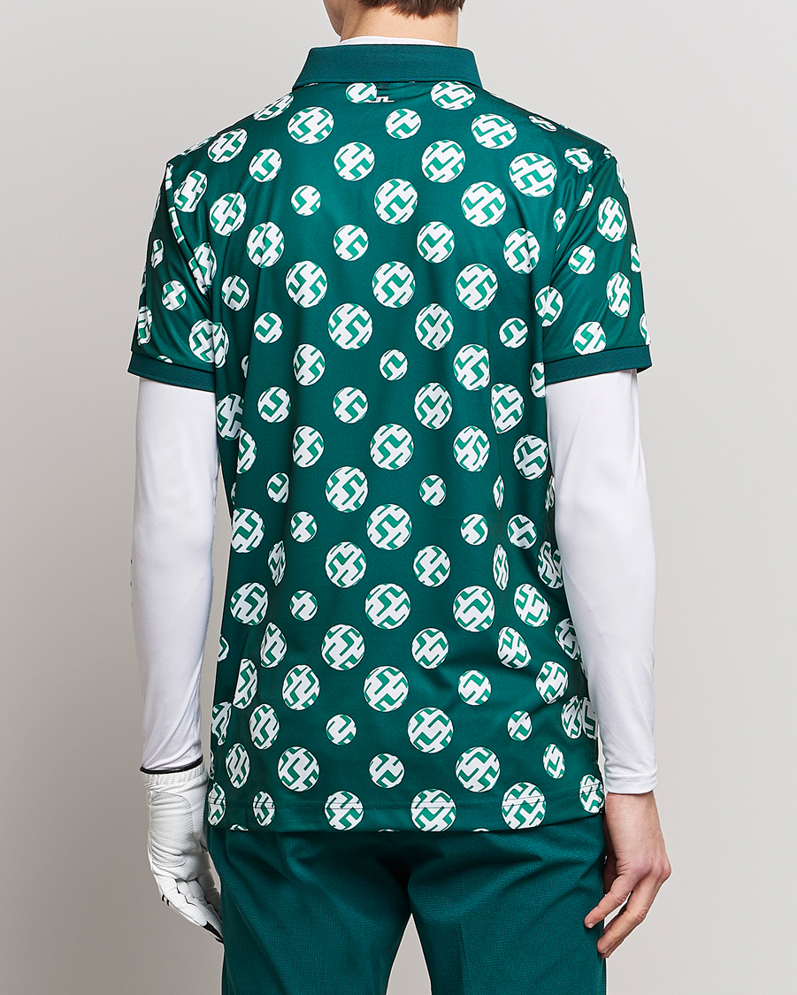Herre | Pikéer | J.Lindeberg | Tour Tech Regular Fit Printed Polo Rain Forest