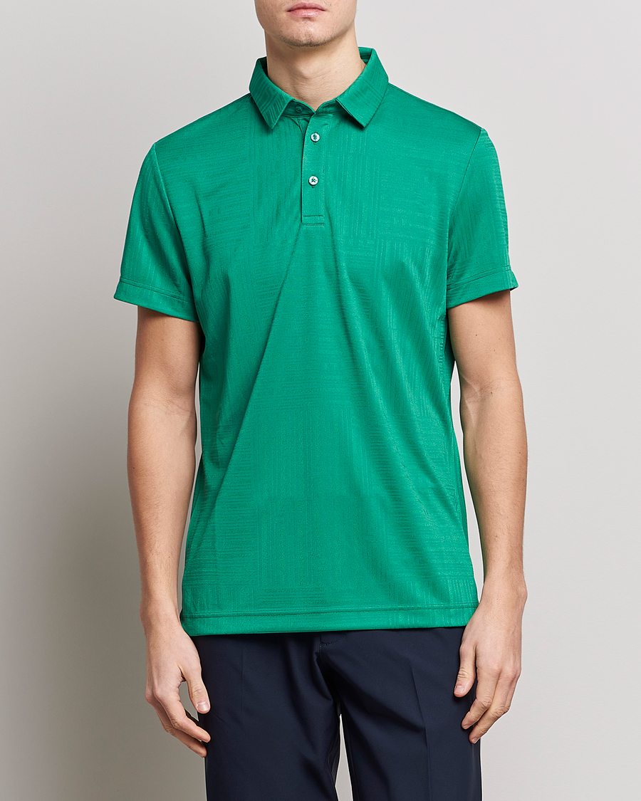 Herre | Pikéer | J.Lindeberg | Alfred Mesh Jacquard Regular Fit Polo Bosphorus