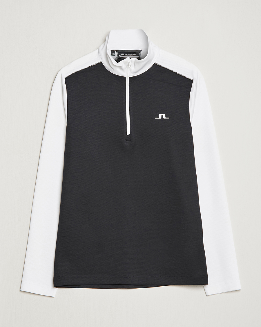 Herre | Gensere | J.Lindeberg | Terry Mid Layer Half Zip White