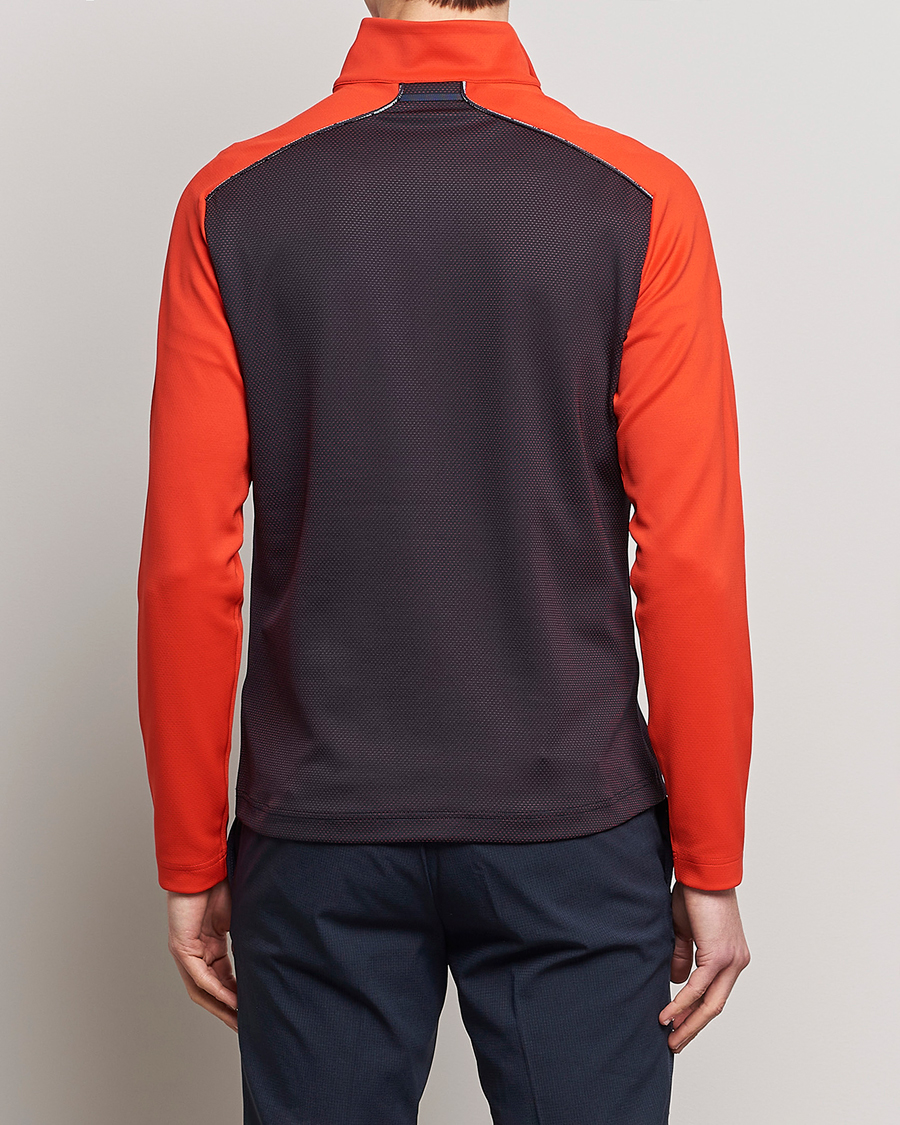 Herre | Gensere | J.Lindeberg | Terry Mid Layer Half Zip Fiery Red