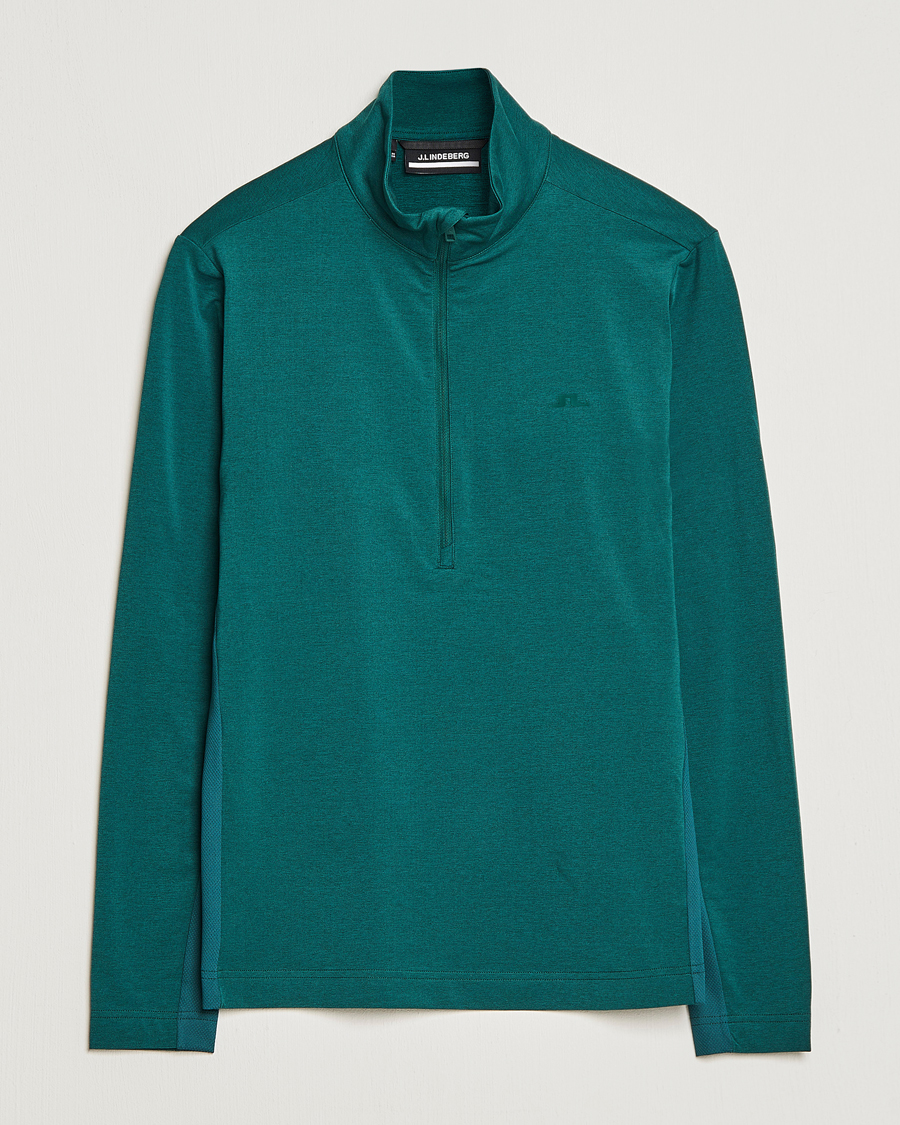 Herre | Gensere | J.Lindeberg | Luke Mid Layer Half Zip Rain Forest Melange