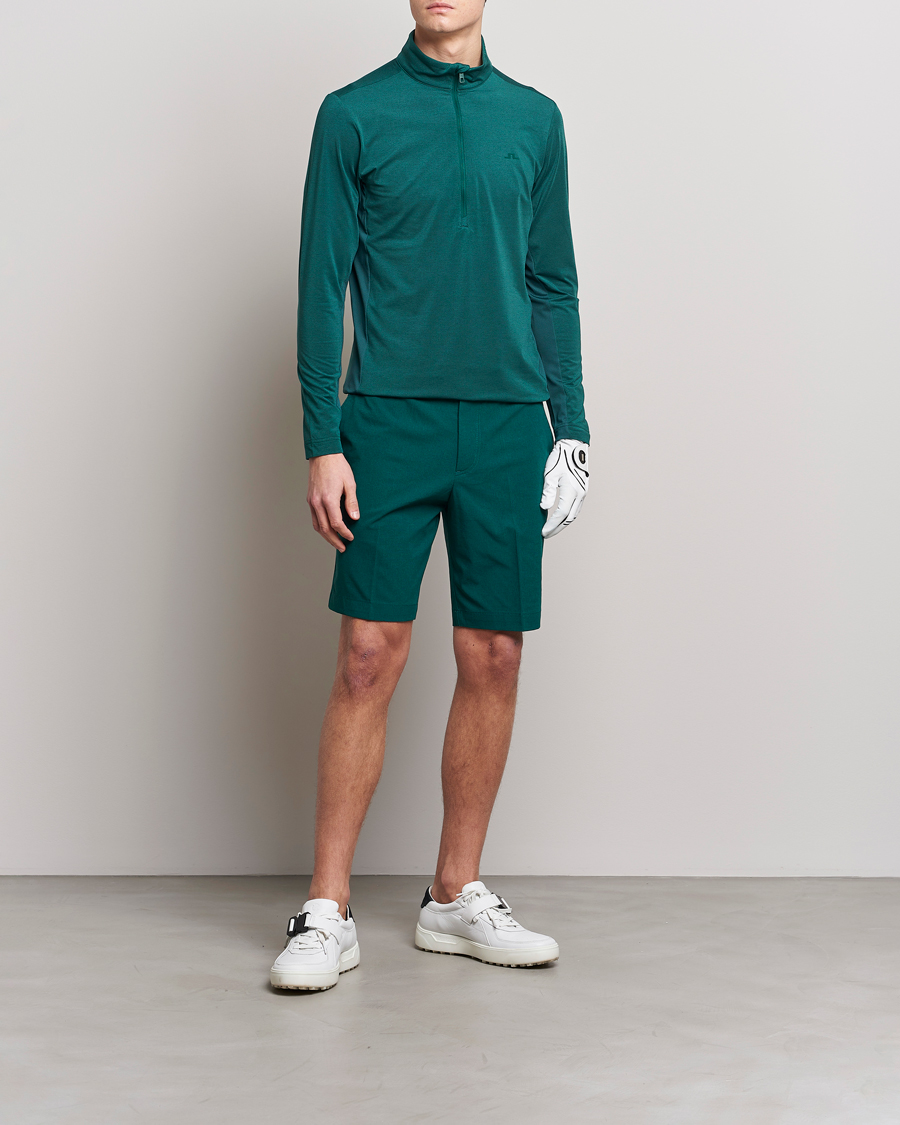 Herre | Gensere | J.Lindeberg | Luke Mid Layer Half Zip Rain Forest Melange