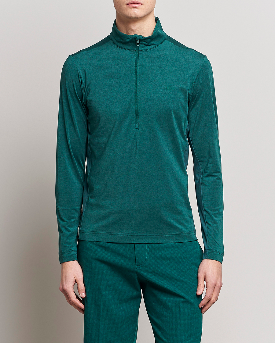 Herre | Gensere | J.Lindeberg | Luke Mid Layer Half Zip Rain Forest Melange