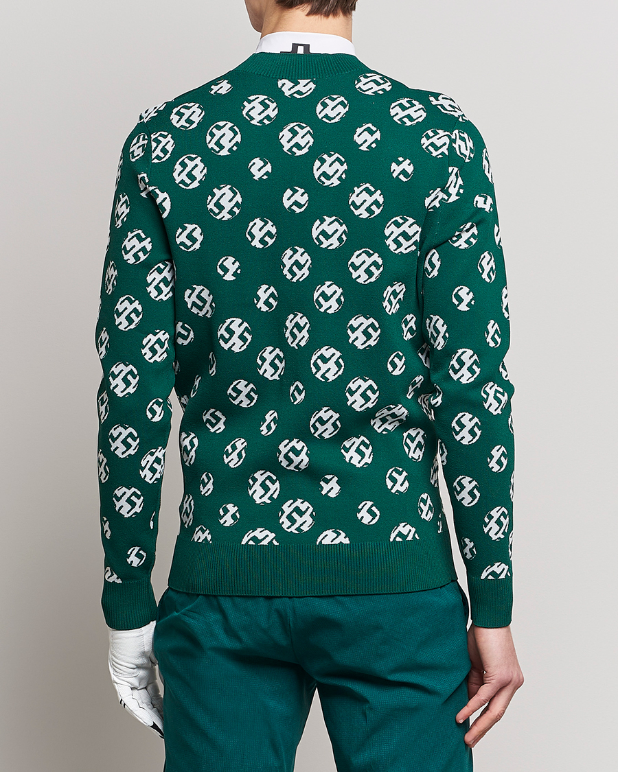 Herre | Gensere | J.Lindeberg | Gus Jaccquard Knitted Sweater Rain Forest