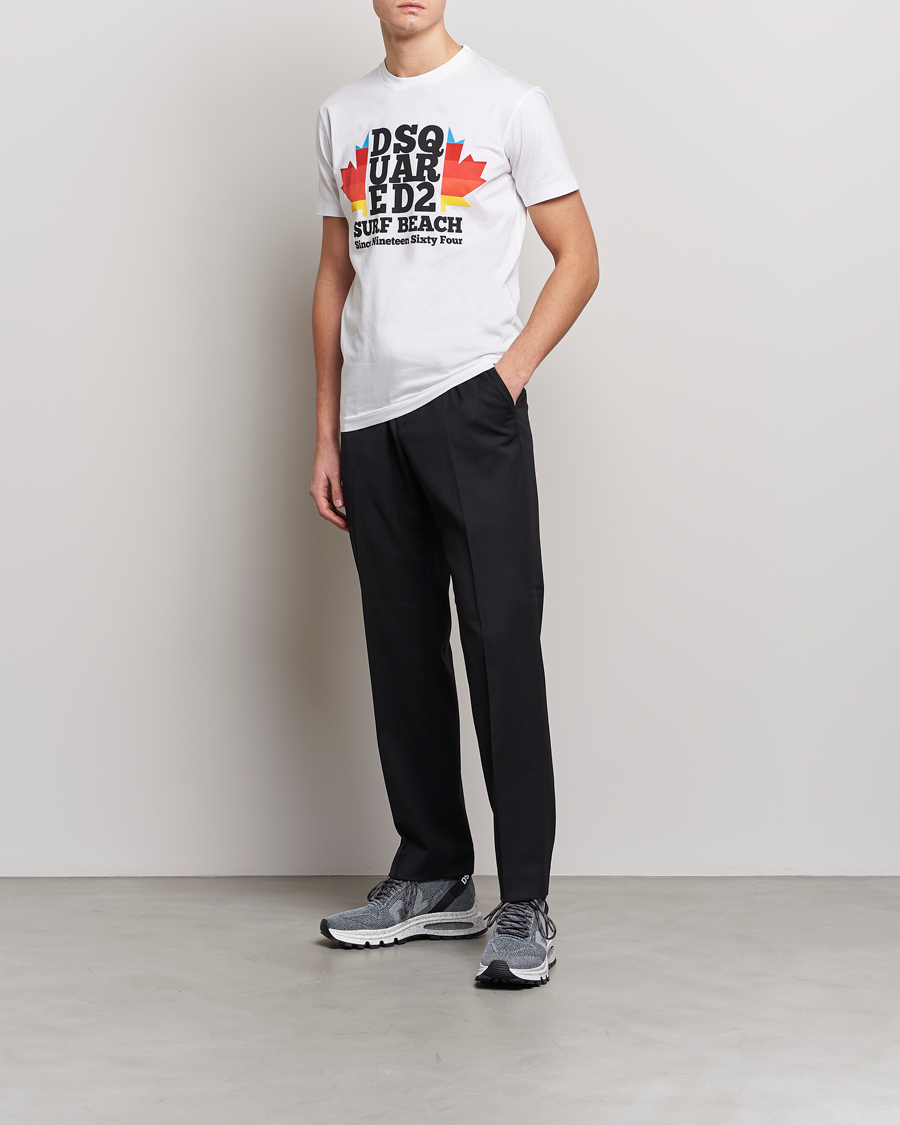 Herre | T-Shirts | Dsquared2 | Surf Beach Tee White