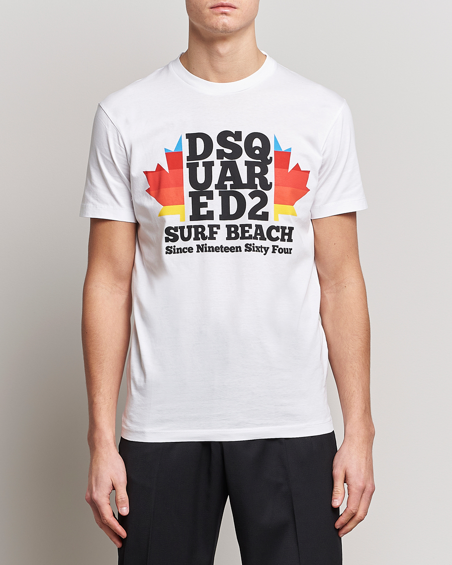 Herre | T-Shirts | Dsquared2 | Surf Beach Tee White