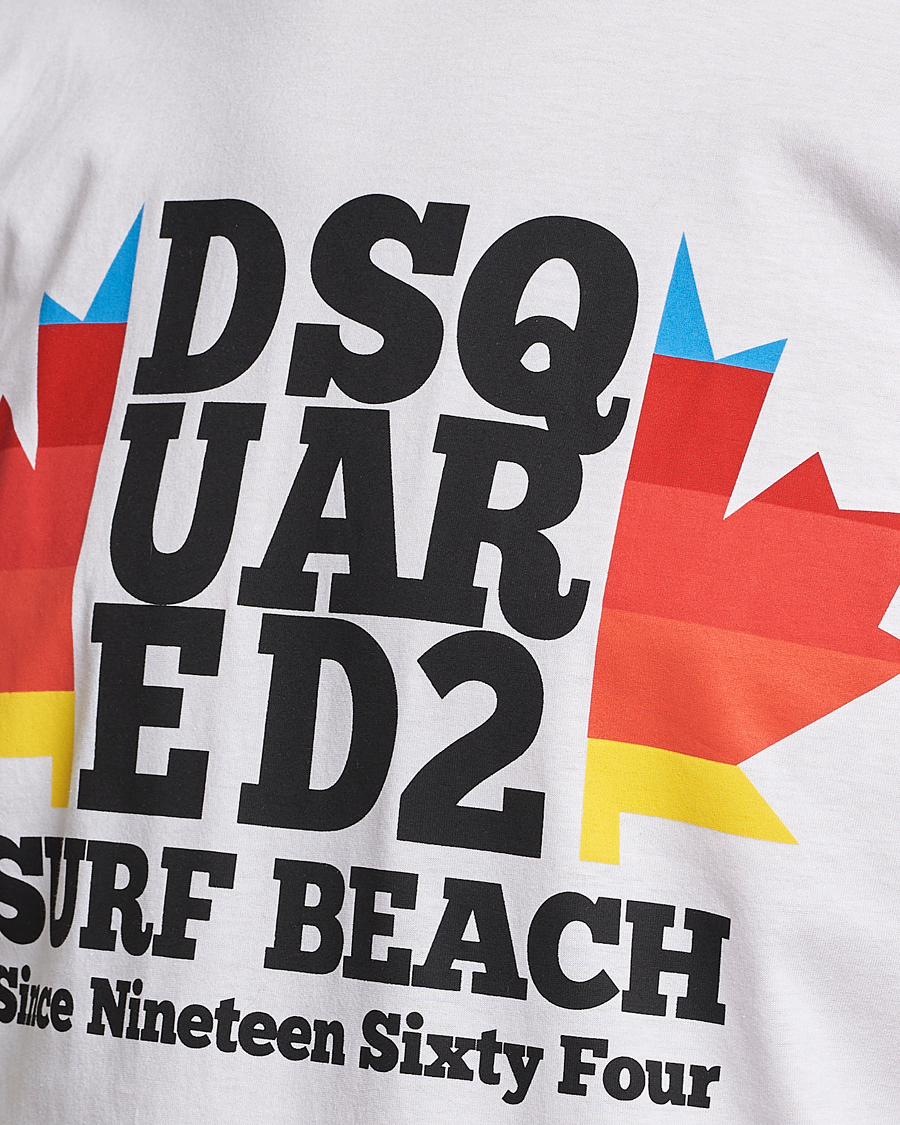 Herre | T-Shirts | Dsquared2 | Surf Beach Tee White