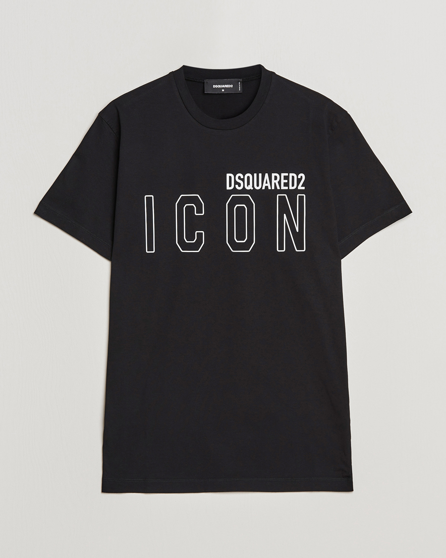 Herre | T-Shirts | Dsquared2 | Icon Transparent Logo Tee Black