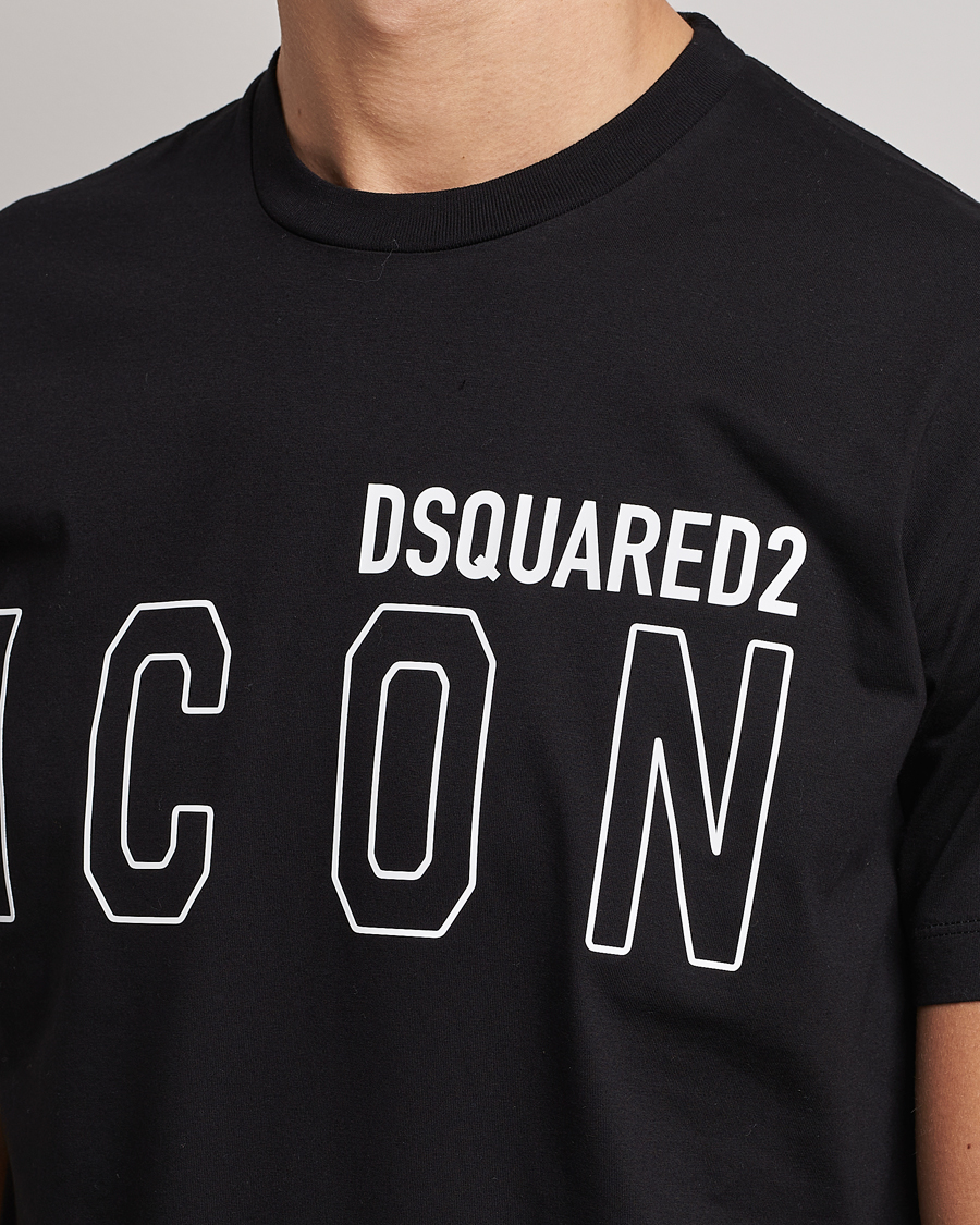Herre | T-Shirts | Dsquared2 | Icon Transparent Logo Tee Black
