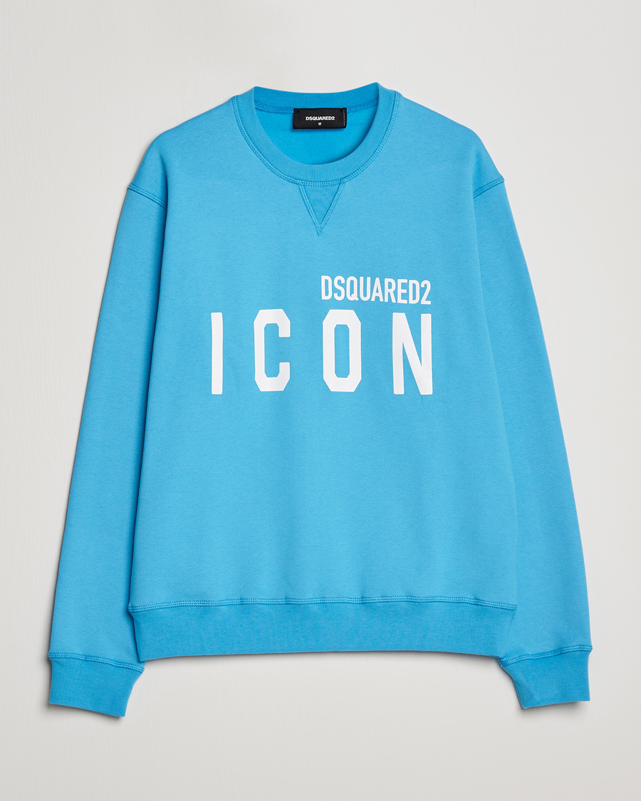 Herre | Gensere | Dsquared2 | Icon Logo Sweatshirt Blue Miami