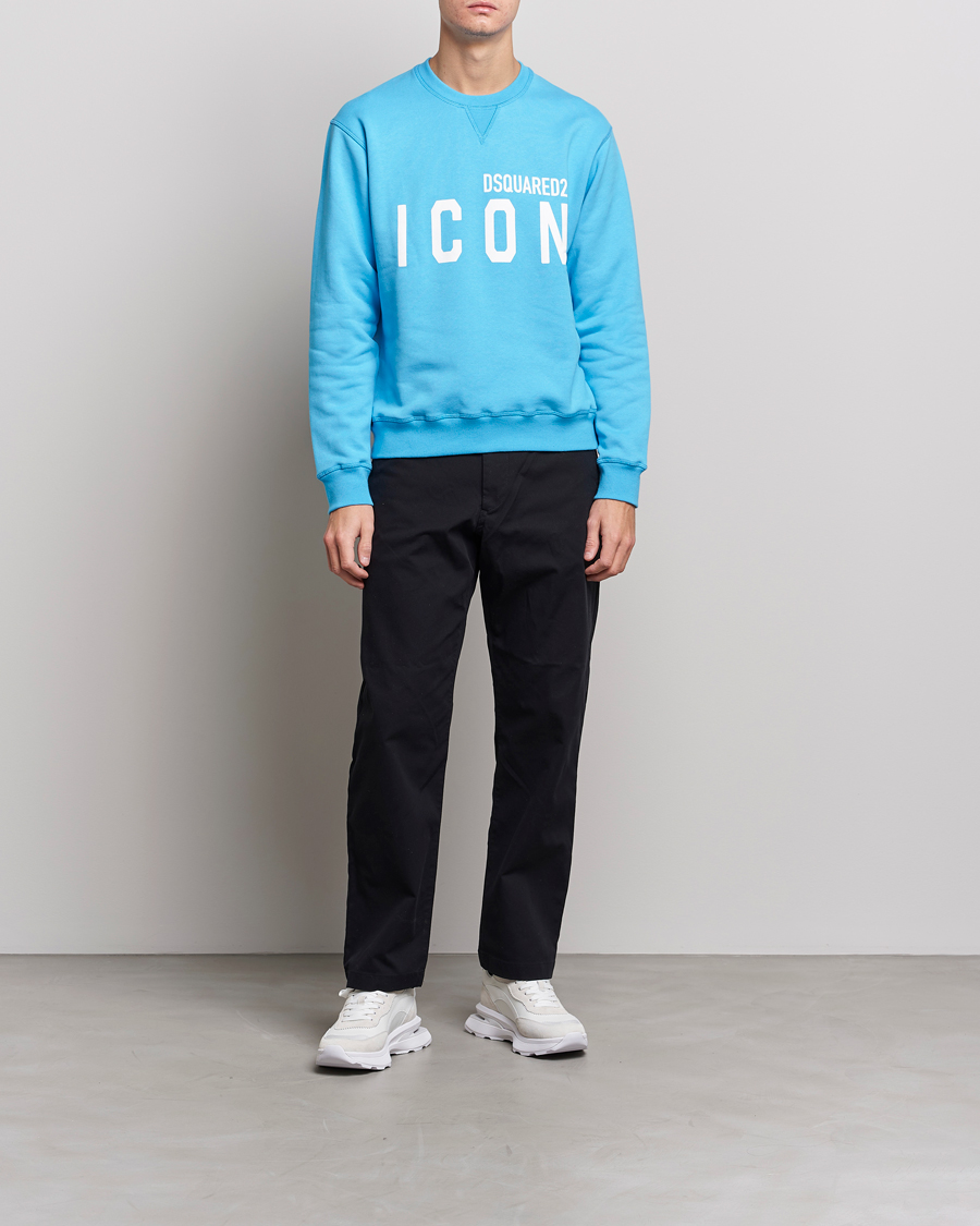 Herre | Gensere | Dsquared2 | Icon Logo Sweatshirt Blue Miami