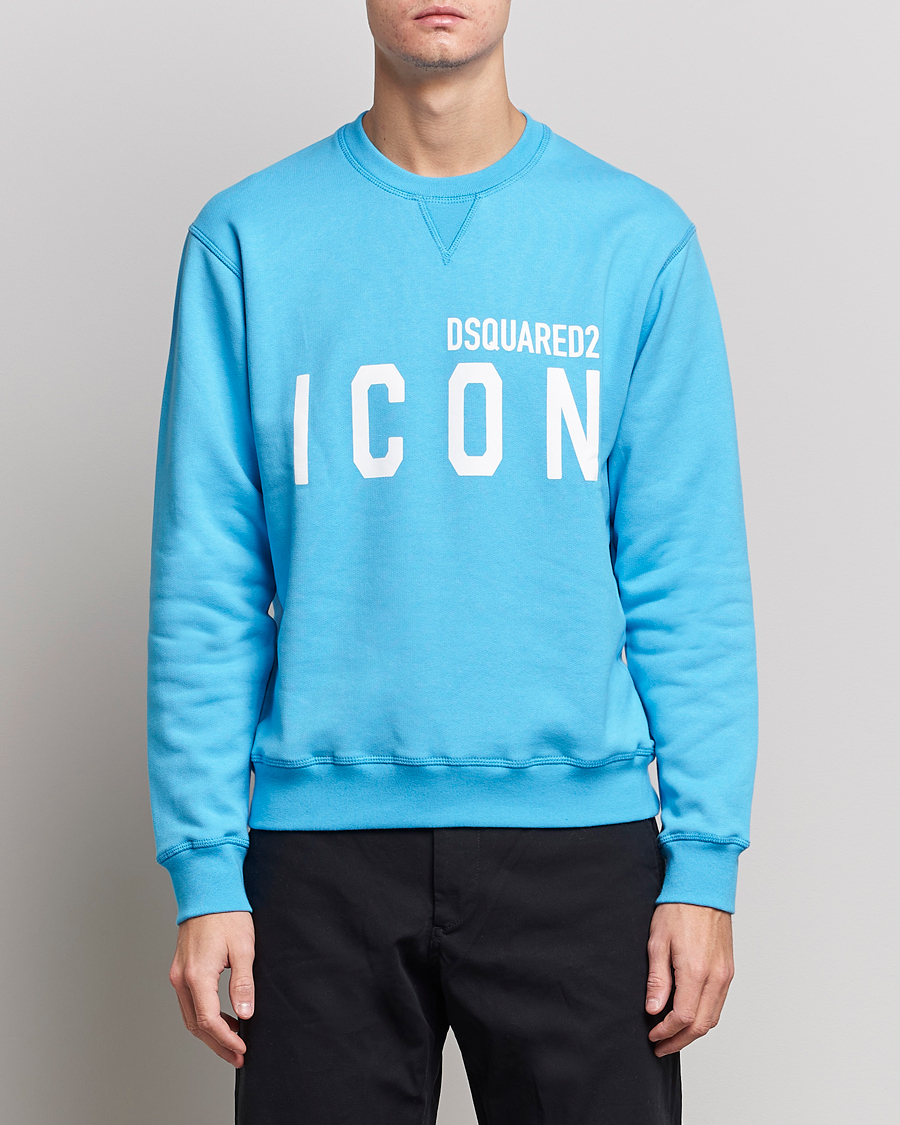 Herre | Gensere | Dsquared2 | Icon Logo Sweatshirt Blue Miami