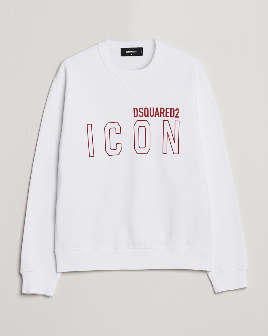 Herre | Gensere | Dsquared2 | Icon Transparent Logo Sweatshirt White