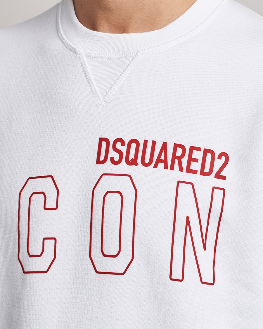 Herre | Gensere | Dsquared2 | Icon Transparent Logo Sweatshirt White