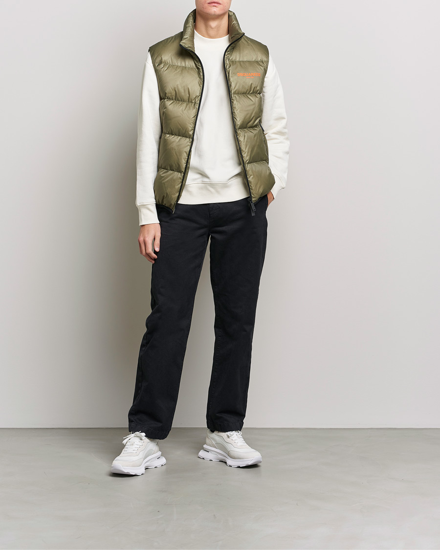 Herre | Dsquared2 | Dsquared2 | Down Puffer Vest Military Green