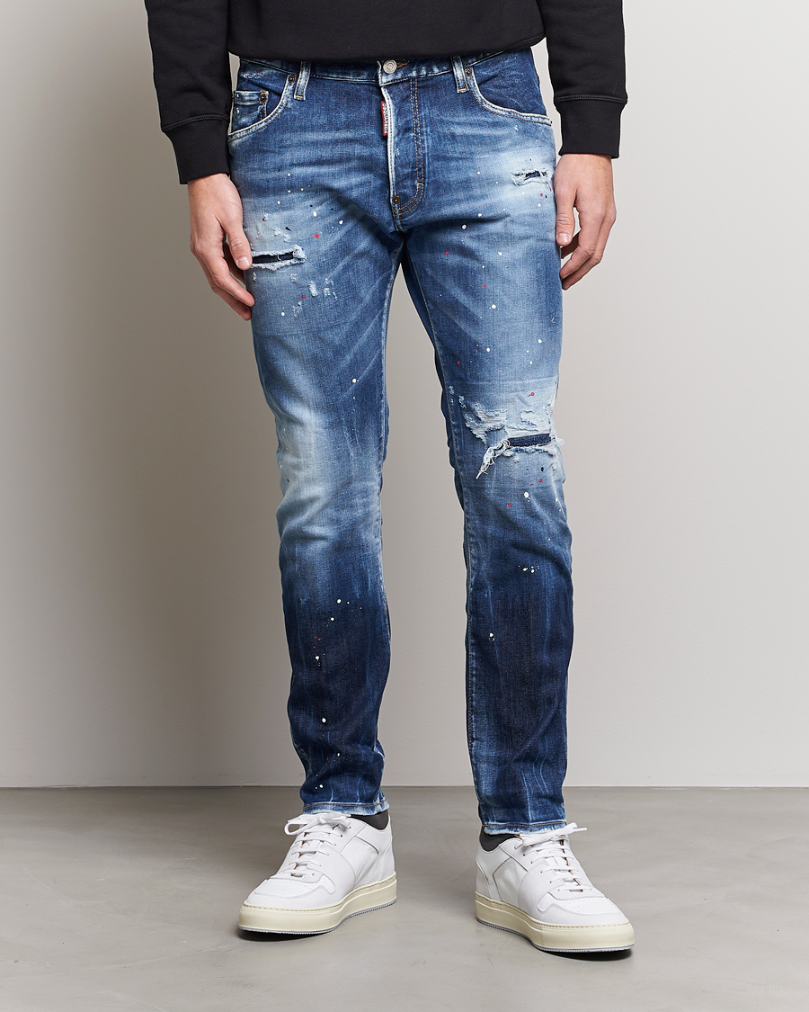 Herre | Jeans | Dsquared2 | Skater Jeans Deep Blue Wash