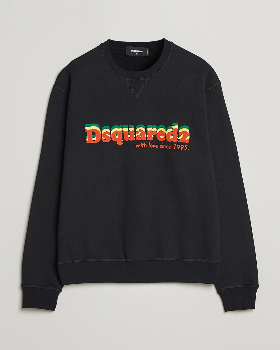 Herre | Gensere | Dsquared2 | Printed Cotton Sweatshirt Black