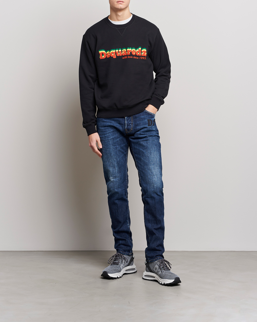 Herre | Gensere | Dsquared2 | Printed Cotton Sweatshirt Black
