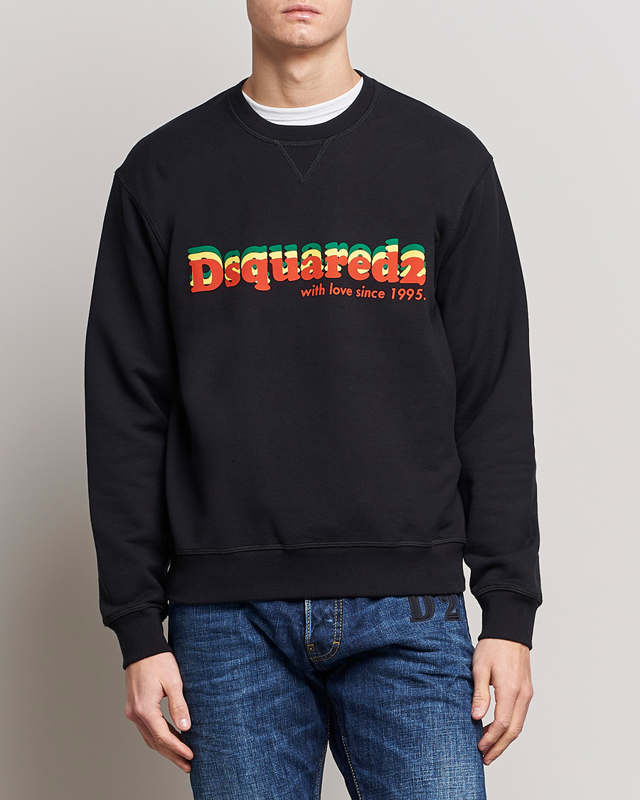 Herre | Gensere | Dsquared2 | Printed Cotton Sweatshirt Black