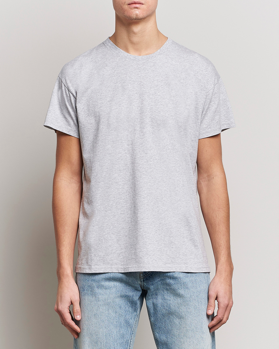 Herre | T-Shirts | Jeanerica | Marcel Crew Neck T-Shirt Light Grey Melange