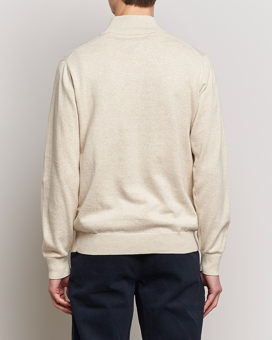 Herre | Gensere | GANT | Classic Cotton Half Zip Ocra Melange
