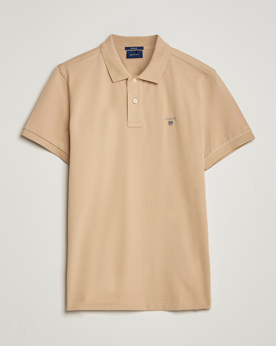 Herre | Pikéer | GANT | Original Pique Short Sleeve Rugger Hazelwood Beige