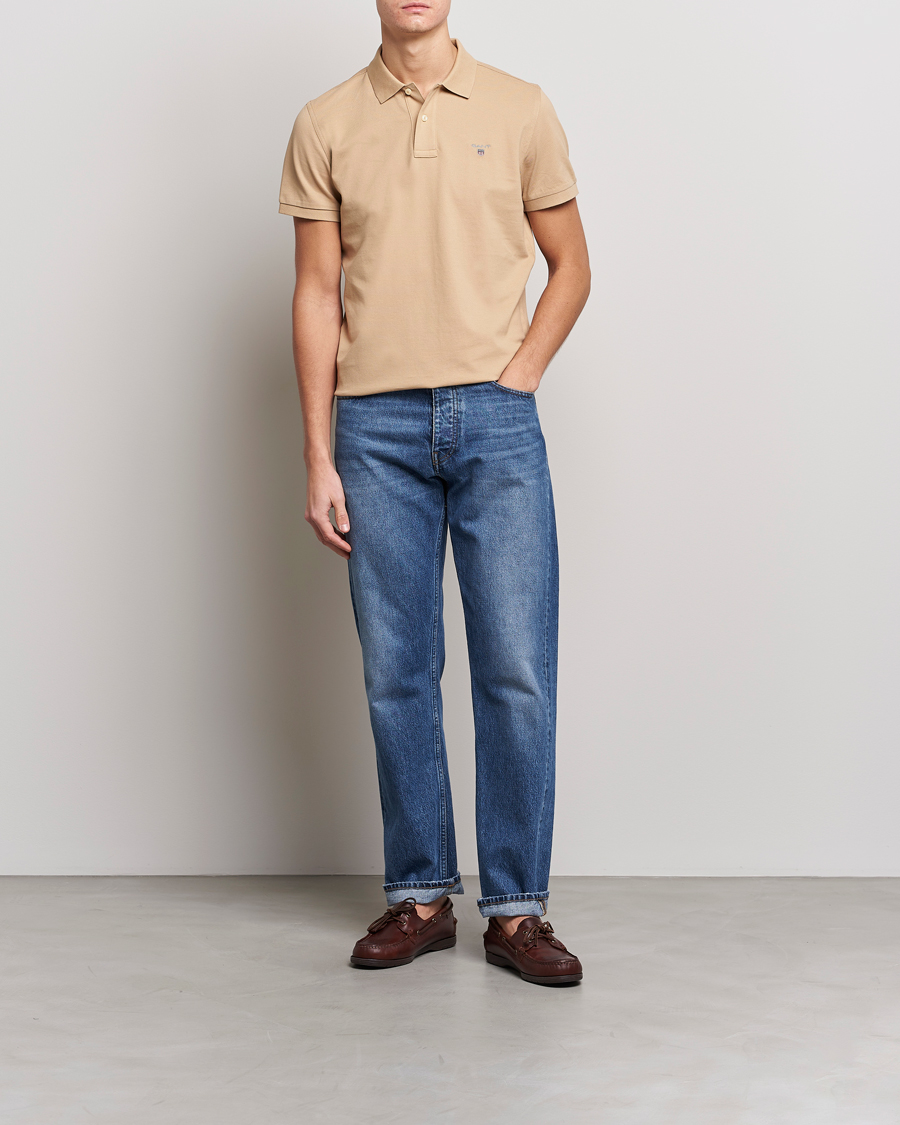 Herre | Pikéer | GANT | Original Pique Short Sleeve Rugger Hazelwood Beige