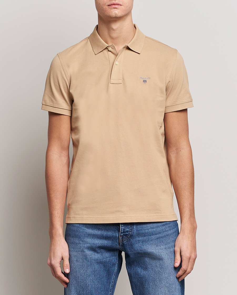 Herre | Pikéer | GANT | Original Pique Short Sleeve Rugger Hazelwood Beige
