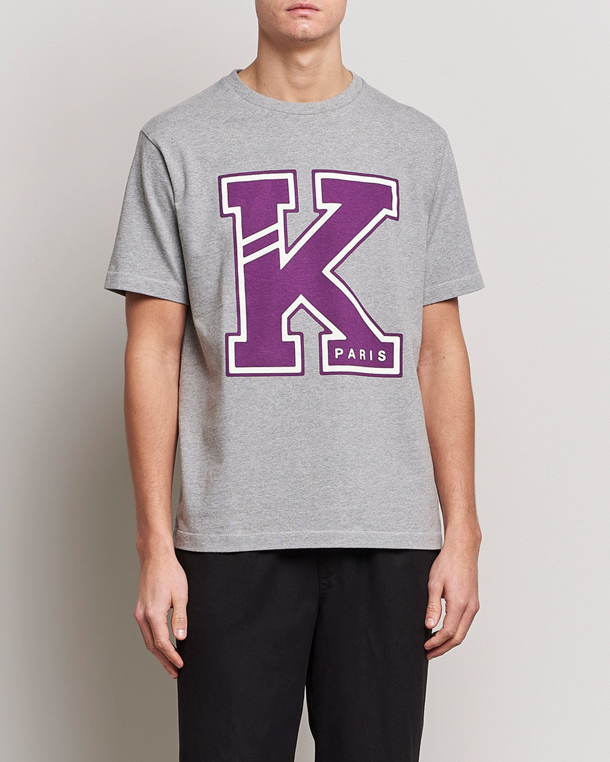 Herre | T-Shirts | KENZO | College Classic T-Shirt Pearl Grey