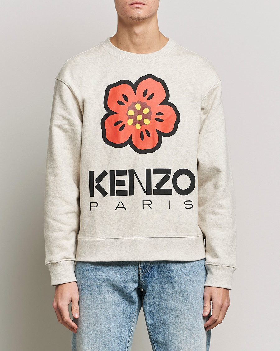 Herre | KENZO | KENZO | Boke Flower Sweatshirt Pale Grey