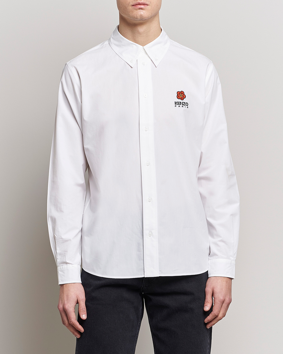 Herre | Casualskjorter | KENZO | Boke Flower Crest Casual Shirt White