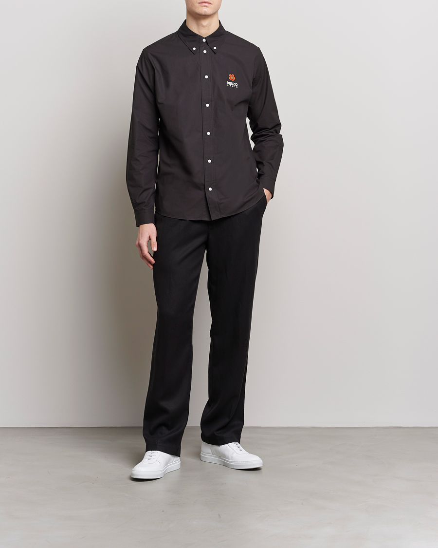 Herre | Skjorter | KENZO | Boke Flower Crest Casual Shirt Black