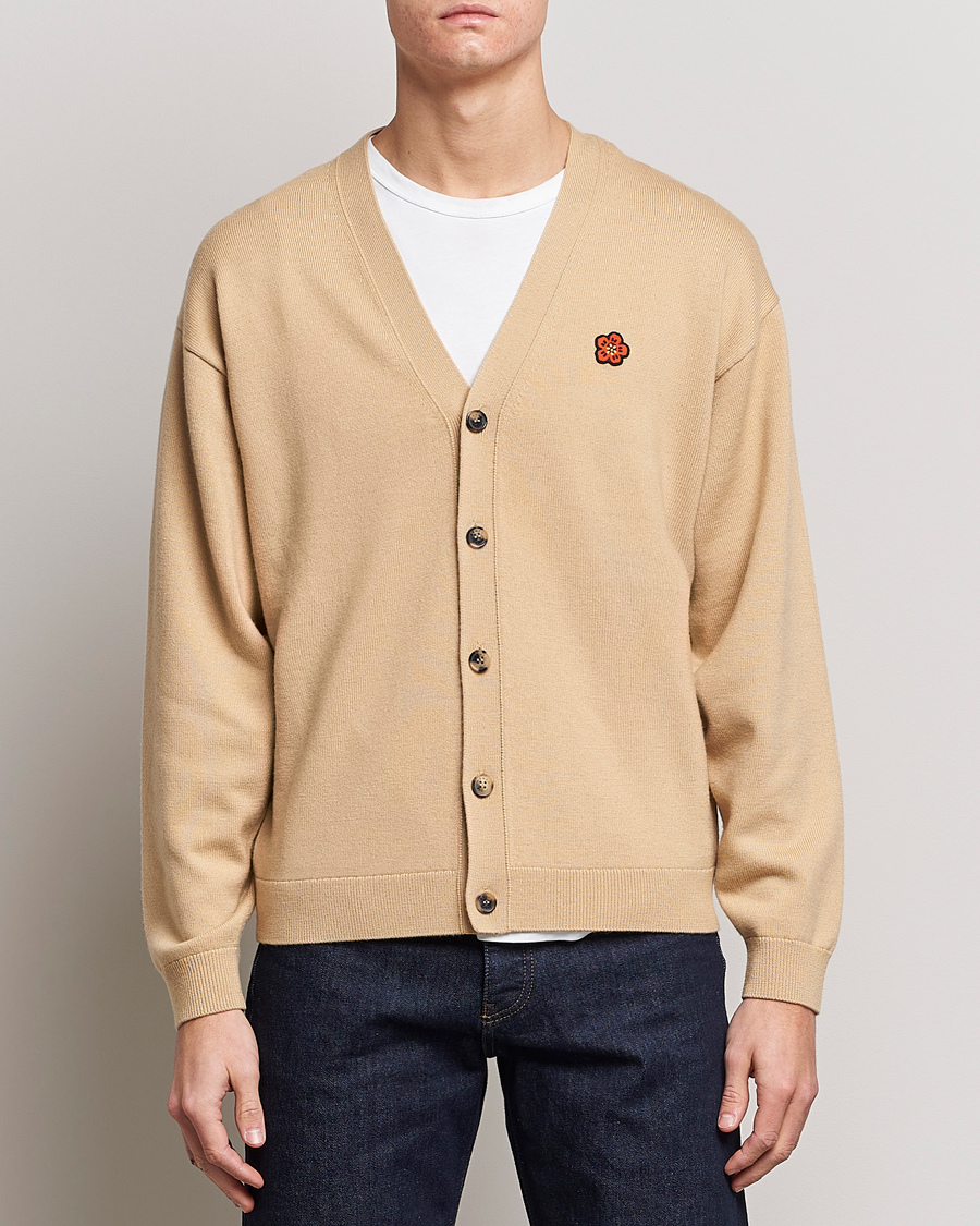 Herre | Gensere | KENZO | Boke Flower Crest Cardigan Beige