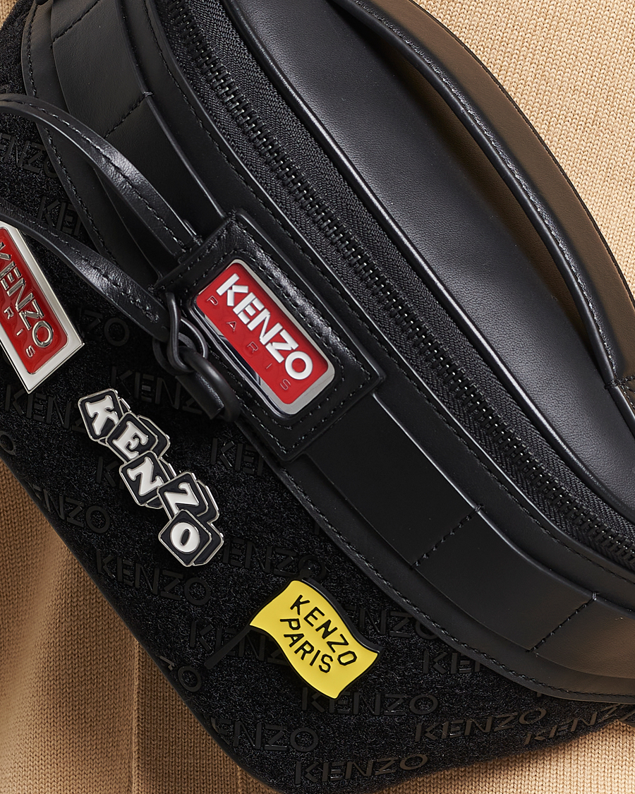 Herre | KENZO Belt Leather Bag Black | KENZO | Belt Leather Bag Black