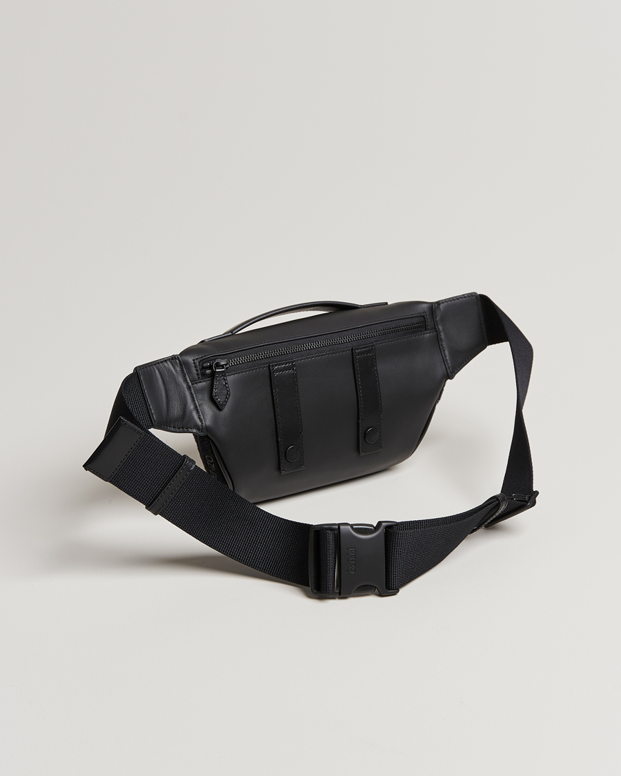 Herre | KENZO Belt Leather Bag Black | KENZO | Belt Leather Bag Black