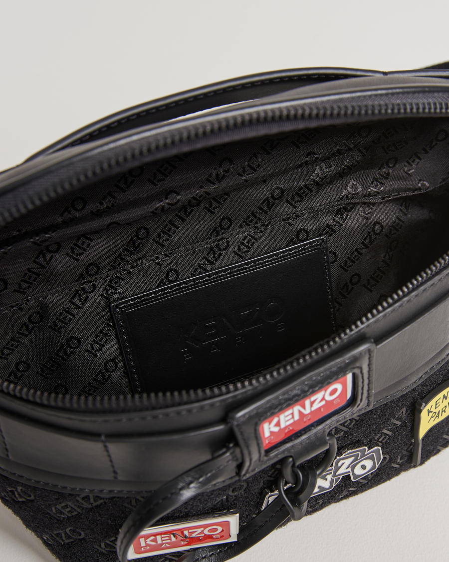 Herre | KENZO Belt Leather Bag Black | KENZO | Belt Leather Bag Black