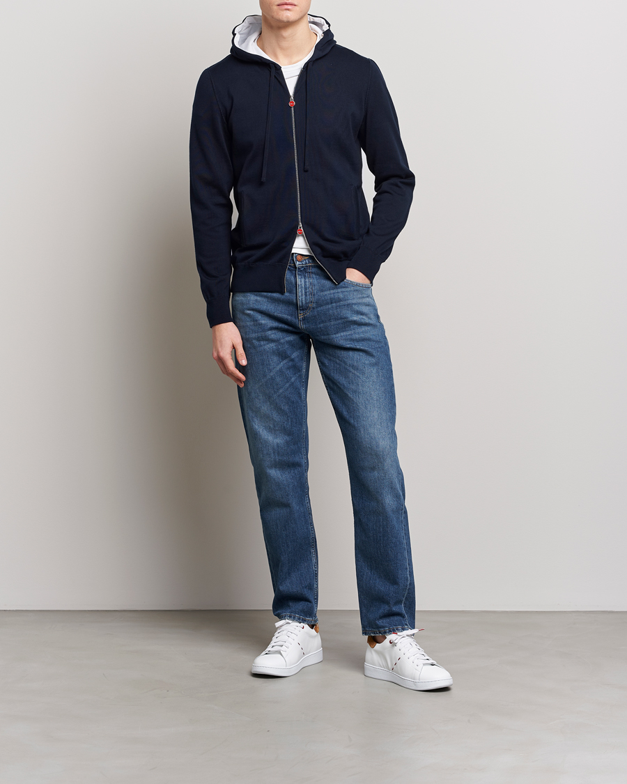 Herre | Gensere | Kiton | Hooded Zip Sweater Navy