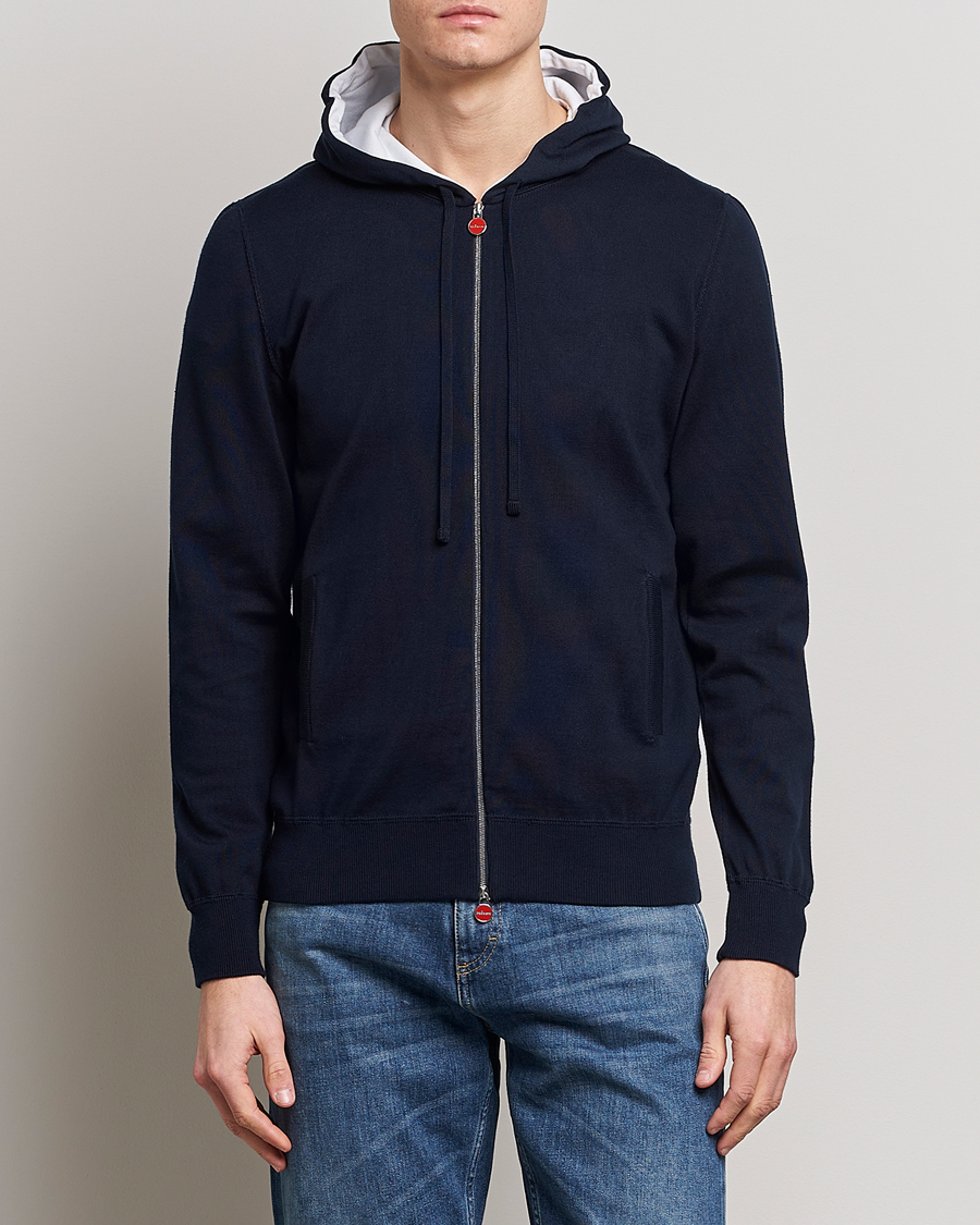 Herre | Gensere | Kiton | Hooded Zip Sweater Navy