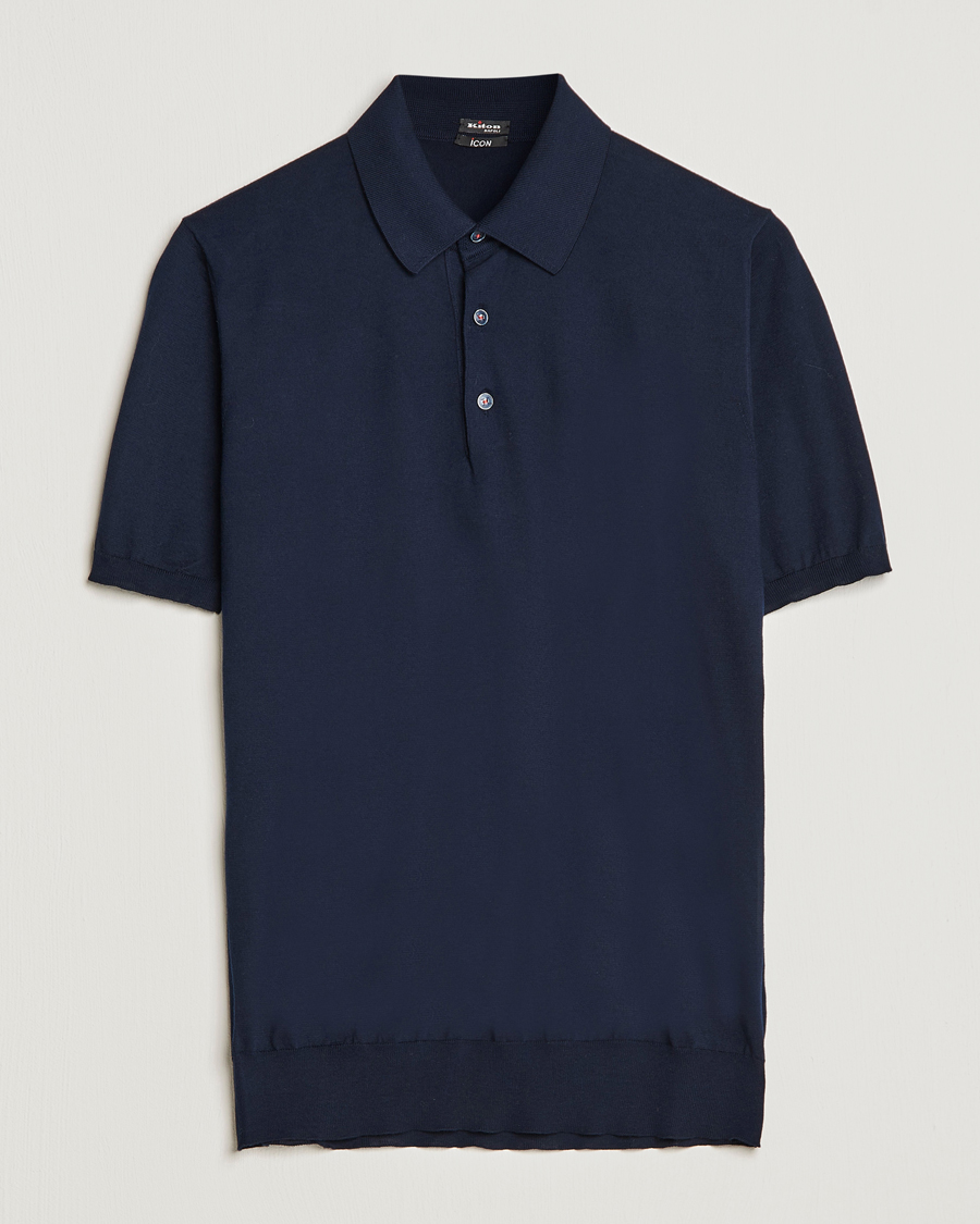 Herre | Pikéer | Kiton | Sea Island Cotton Polo Navy