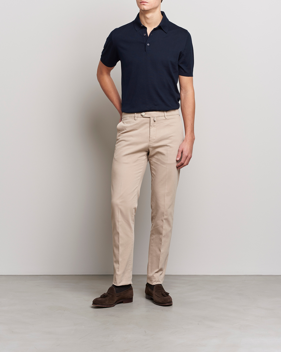 Herre | Pikéer | Kiton | Sea Island Cotton Polo Navy