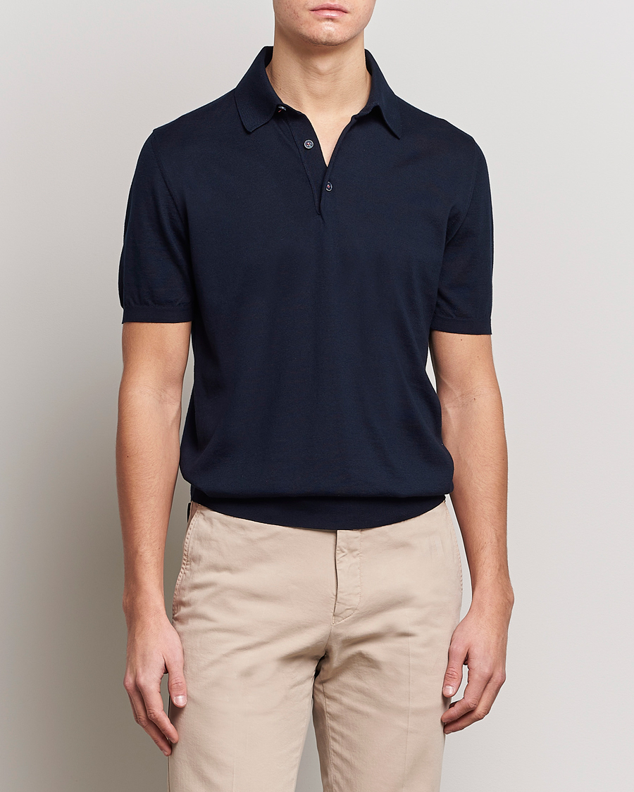 Herre | Pikéer | Kiton | Sea Island Cotton Polo Navy