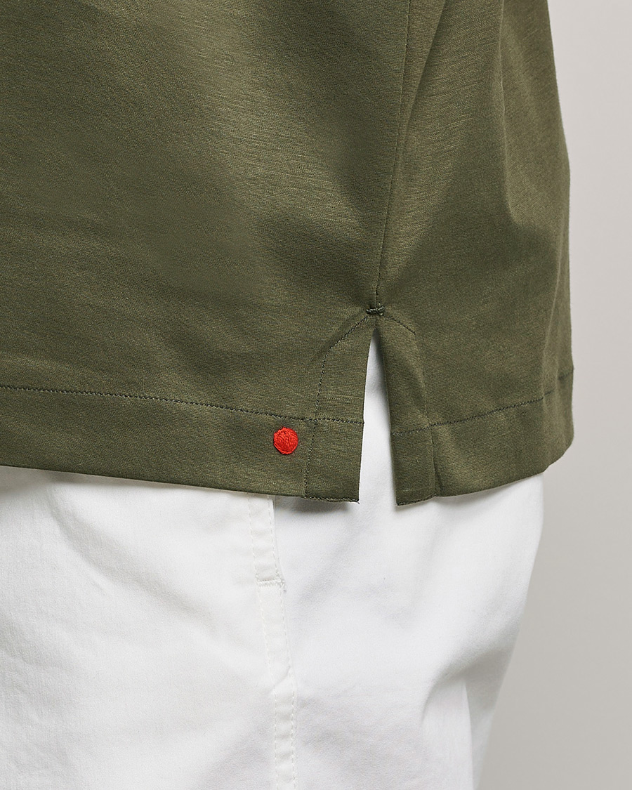 Herre | Skjorter | Kiton | Popover Shirt Dark Olive