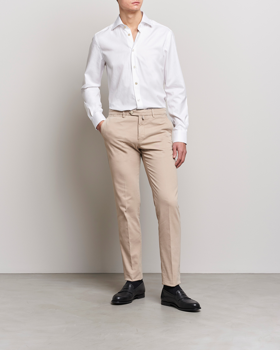 Herre | Skjorter | Kiton | Slim Fit Dress Shirt White