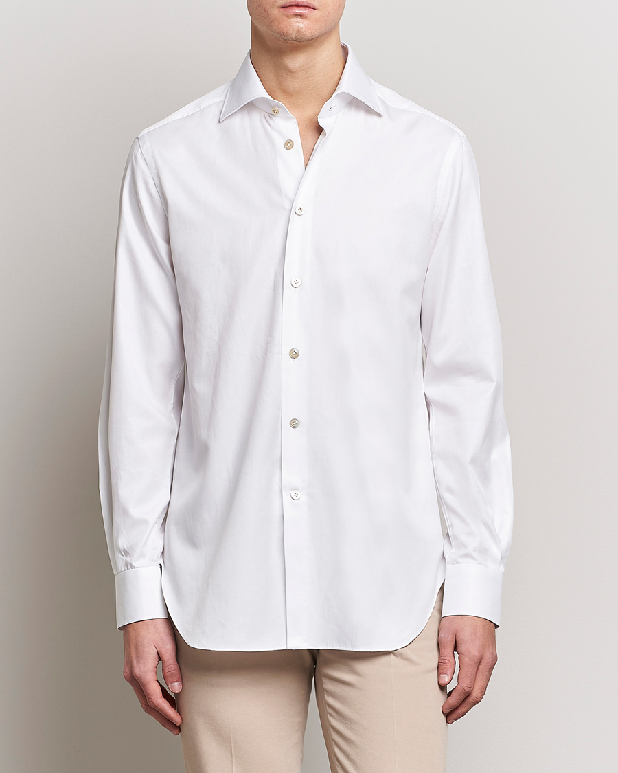 Herre | Skjorter | Kiton | Slim Fit Dress Shirt White