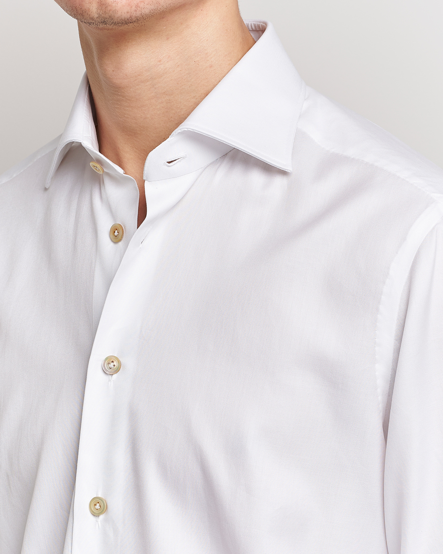 Herre | Skjorter | Kiton | Slim Fit Dress Shirt White