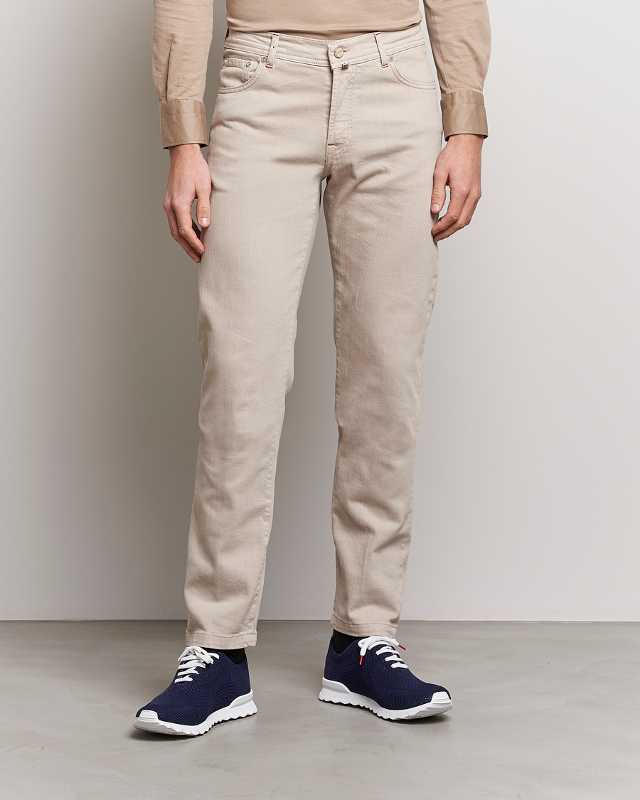 Herre | Bukser | Kiton | Kurabo 5-Pocket Pants Light Beige