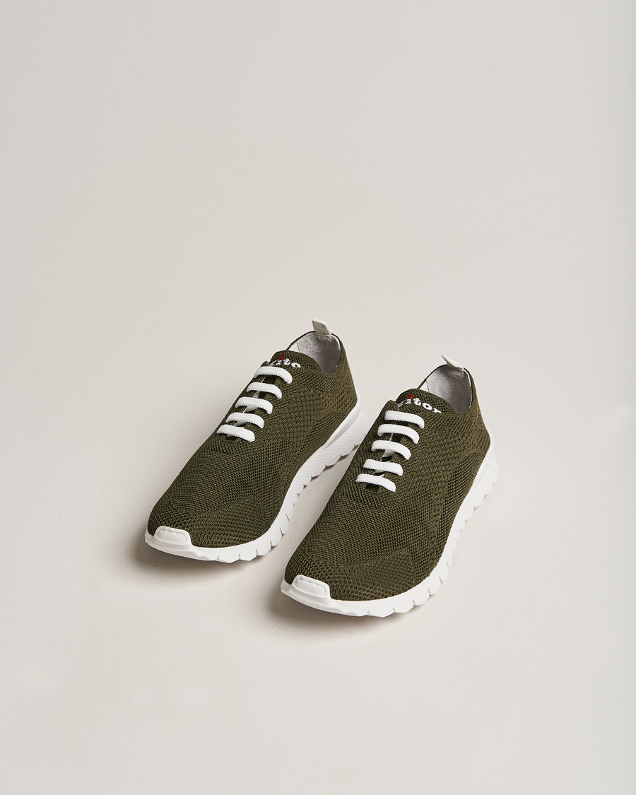 Herre |  | Kiton | Mesh Running Sneakers Dark Olive